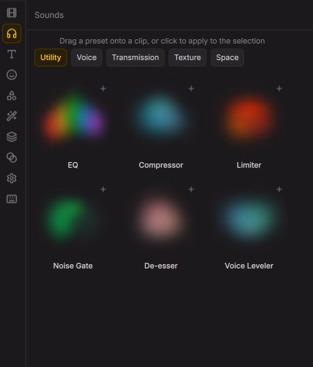 Audio effects that fit the track