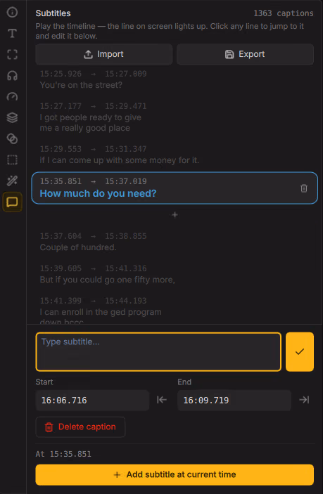 Captions without the busywork